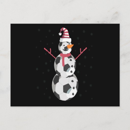 Funny Soccer Snowman kerstcadeau Briefkaart (Voorkant)