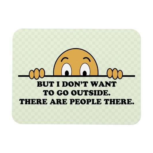 Funny Social Angxiety Coronavirus Magneet (Horizontaal)