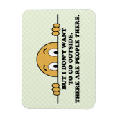 Funny Social Angxiety Coronavirus Magneet (Verticaal)