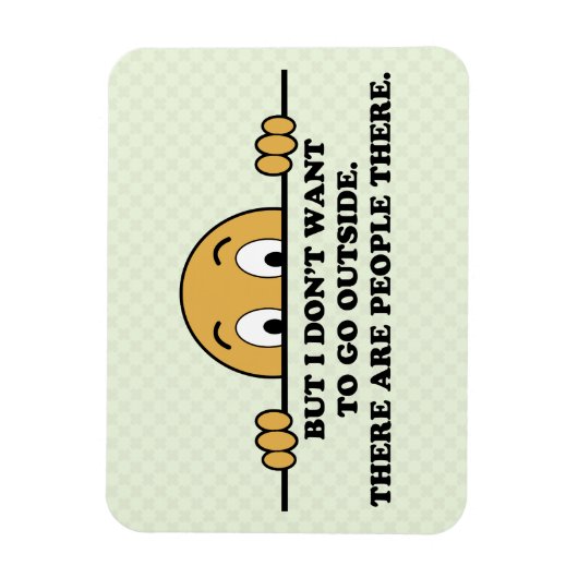 Funny Social Angxiety Coronavirus Magneet (Verticaal)