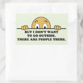 Funny Social Angxiety Coronavirus Rechthoekige Sticker (Tas)