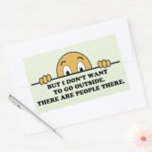 Funny Social Angxiety Coronavirus Rechthoekige Sticker (Envelop)