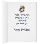 Funny Social Distance Birthday Cute Owl Humor (Binnen (Rechts))