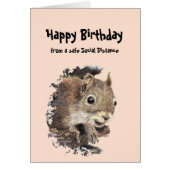 Funny Social Distance Birthday Cute Squirrel (Voorkant)