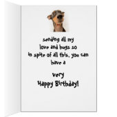 Funny Social Distance Birthday Mini Doberman Dog (Binnen (Rechts))