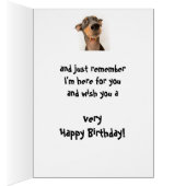 Funny Social Distance Birthday Mini Doberman Dog (Binnen (Rechts))