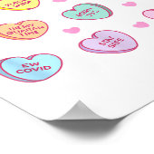Funny Social Distance Valentine Candy Conversation Poster (Hoek)