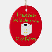 Funny Social Distancing Ceramic Ornament (Rechts)