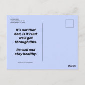 Funny Social Distancing House Cat Briefkaart (Achterkant)