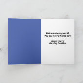 Funny Social Distancing House Cat - kopende Kaart (Binnen)