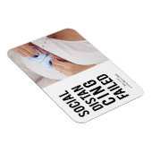 Funny Social Distancing Mislukt Modern Minimum Magneet (Rechterzijde)