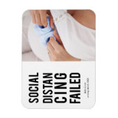 Funny Social Distancing Mislukt Modern Minimum Magneet (Verticaal)