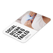 Funny Social Distancing Mislukt Modern Minimum Magneet (Linkerzijde)