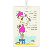 Funny Social Distancing Vaderdag Luchtverfrisser (Achterkant)