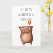 Funny Social Distancing Valentijnsdag Love Kaart (Gele Bloem)