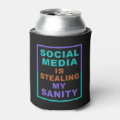 Funny "Social Media" aangepaste monogram koelbox Blikjeskoeler (Blikje Voorkant)
