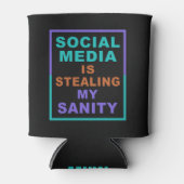Funny "Social Media" aangepaste monogram koelbox Blikjeskoeler (Voorkant)