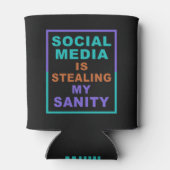 Funny "Social Media" aangepaste monogram koelbox Blikjeskoeler (Achterkant)