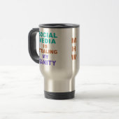 Funny "Social Media" aangepaste monogram-mokken Reisbeker (Voorkant links)