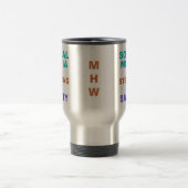 Funny "Social Media" aangepaste monogram-mokken Reisbeker (Center)