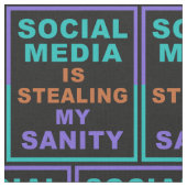 Funny "Social Media" aangepaste structuur Stof (Close Up)