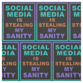 Funny "Social Media" aangepaste structuur Stof (Swatch)