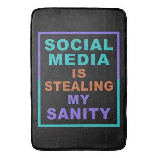 Funny "Social Media" badmatten (Voorkant Verticaal)