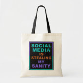 Funny "Social Media"-canvas tassen (Voorkant)