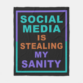 Funny "Social Media"-dekens Fleece Deken