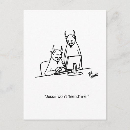 Funny Social Media Humor Briefkaart (Voorkant)