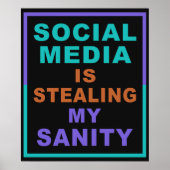 Funny "Social Media"-poster Poster (Voorkant)