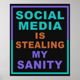 Funny "Social Media"-poster Poster