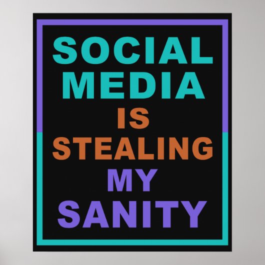 Funny "Social Media"-poster Poster (Voorkant)