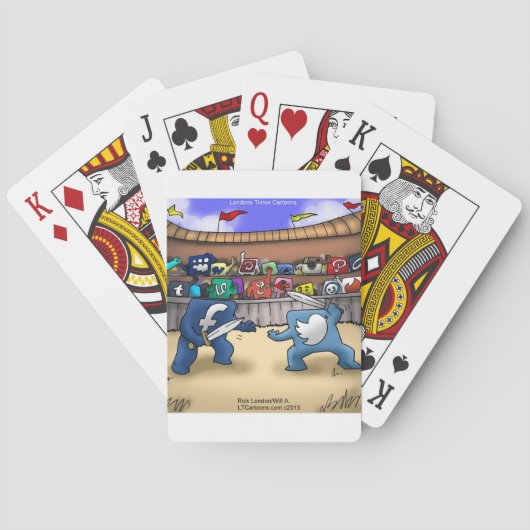 Funny Social Media Wars Speelkaarten (Achterkant)