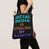 Funny "Social Media" zakken Tote Bag (Dichtbij)
