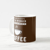 Funny Social Worker Coffee en Social Work Koffiemok (Voorkant links)