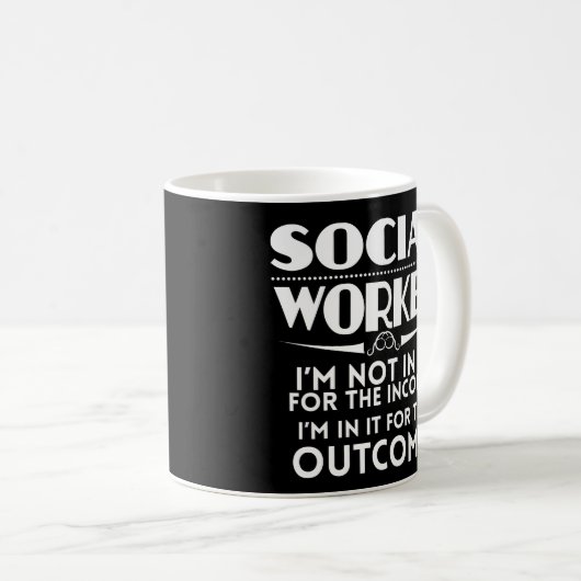 Funny Social Worker Coffee Mok Masters Worker Gift (Voorkant rechts)