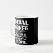 Funny Social Worker Coffee Mok Masters Worker Gift (Voorkant links)