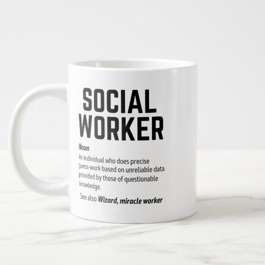 Funny Social Worker Dictionary Definition Coffee Grote Koffiekop (Links)