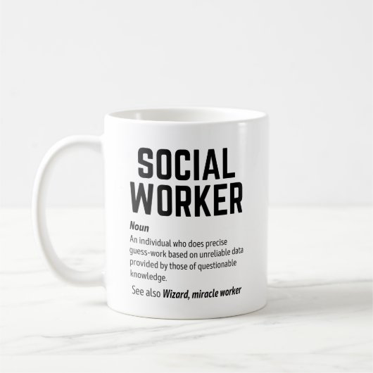 Funny Social Worker Dictionary Definition Koffiemok (Links)