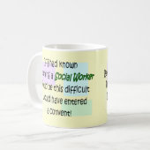 Funny Social Worker Gifts Koffiemok (Voorkant links)