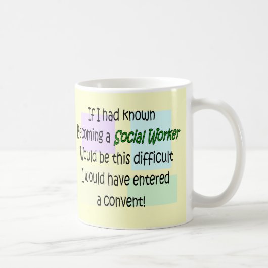 Funny Social Worker Gifts Koffiemok (Rechts)