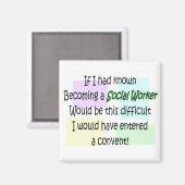 Funny Social Worker Gifts Magneet (Voorkant / Achterkant)