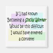 Funny Social Worker Gifts Magneet (Voorkant)