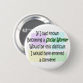 Funny Social Worker Gifts Ronde Button 5,7 Cm (Voorkant /achterkant)