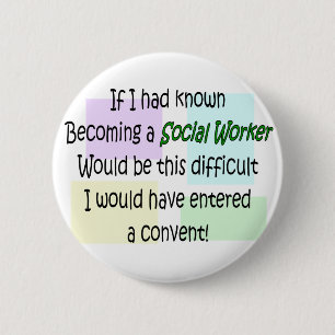 Funny Social Worker Gifts Ronde Button 5,7 Cm