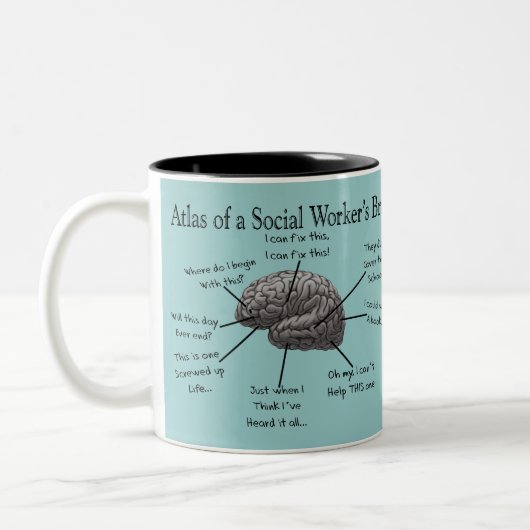Funny Social Worker Gifts Tweekleurige Koffiemok (Links)