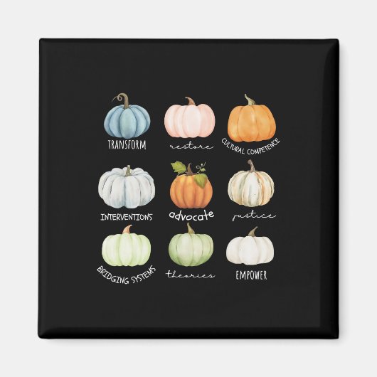 Funny Social Worker Halloween Herfst Pumpkin Thank Magneet (Voorkant)
