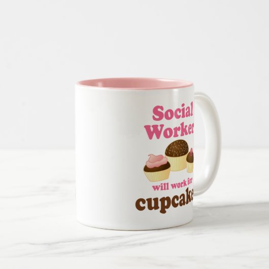 Funny Social Worker Tweekleurige Koffiemok (Voorkant rechts)