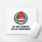 Funny Sock Monkey Muismat (Met muis)